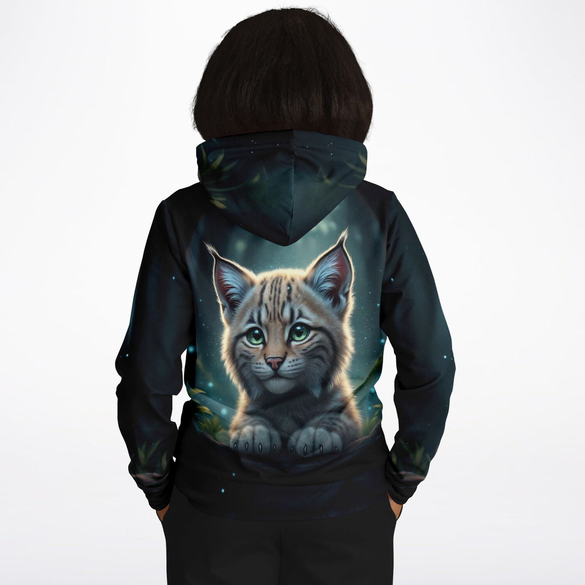 Dreamer Hoodie Seele des Waldes mit niedlichem Luchs-Motiv im Stil unserer Diamond Painting und Malen nach Zahlen Kunst