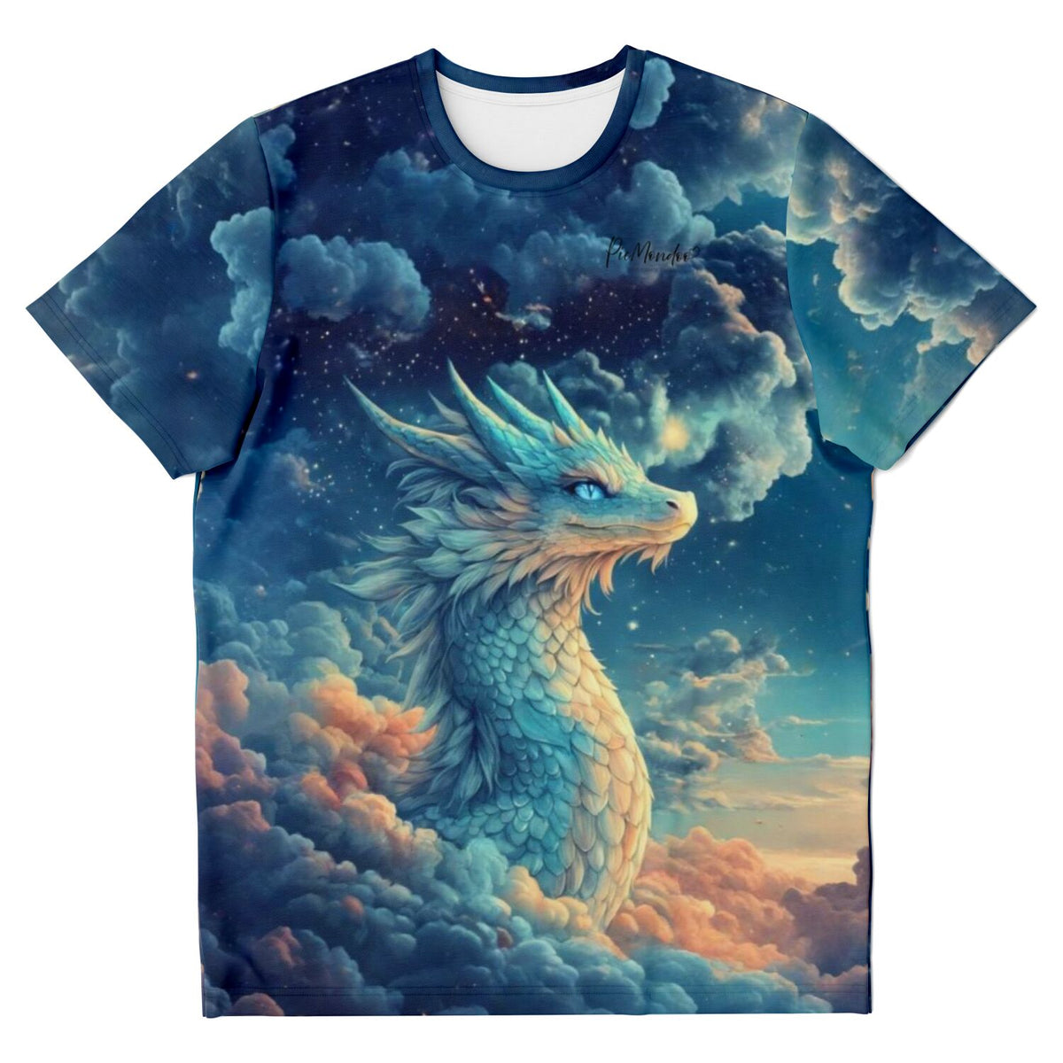 Dreamer T-Shirt von Picmondoo mit Saphira Himmelsdrache Motiv, passend zu Diamond Painting und Malen nach Zahlen Designs.