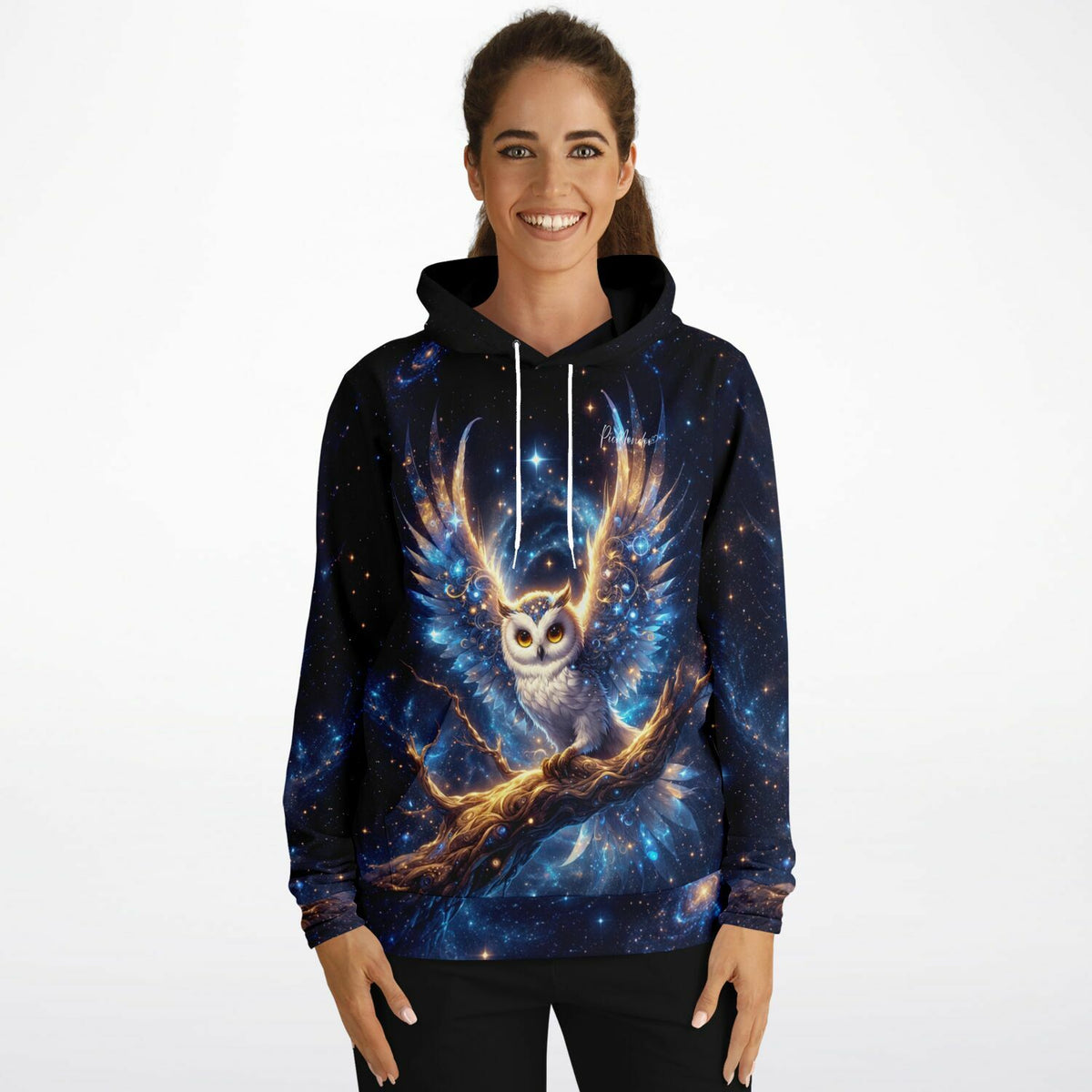 Dreamer Hoodie mit Eulen-Motiv im Galaxie-Design – stylische Alternative für Diamond Painting und Malen nach Zahlen Fans