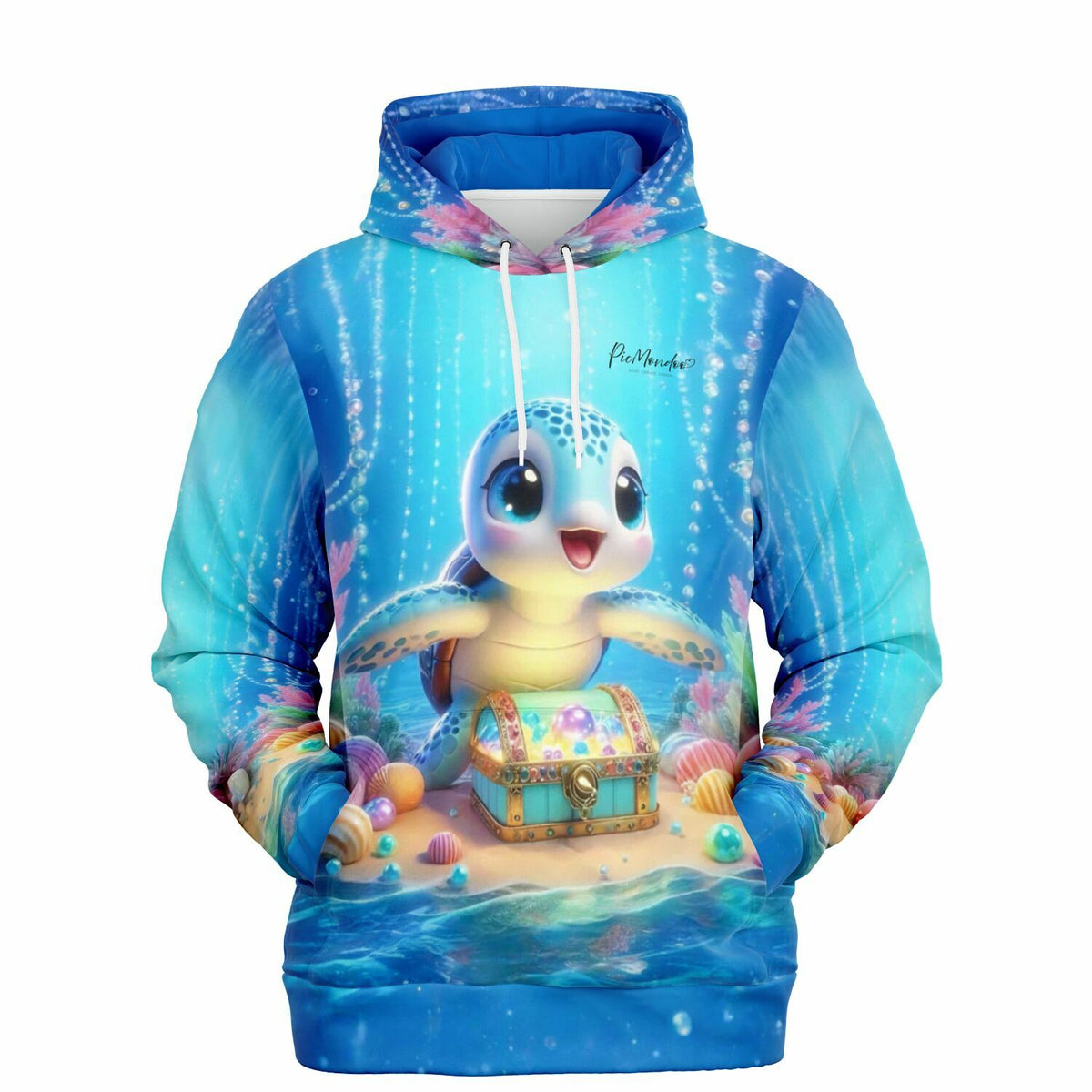 Dreamer Hoodie Kleiner Schatzwächter mit süßer Schildkröte im Unterwasser-Design, perfekt für Fans von Diamond Painting