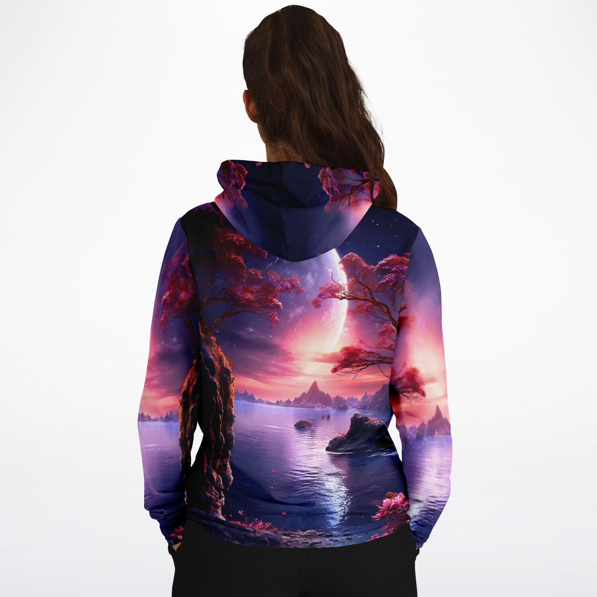 Dreamer Hoodie Traum von Lunara mit mystischer Mond-Landschaft und farbenprächtigem Fantasy-Motiv für DIY-Fans