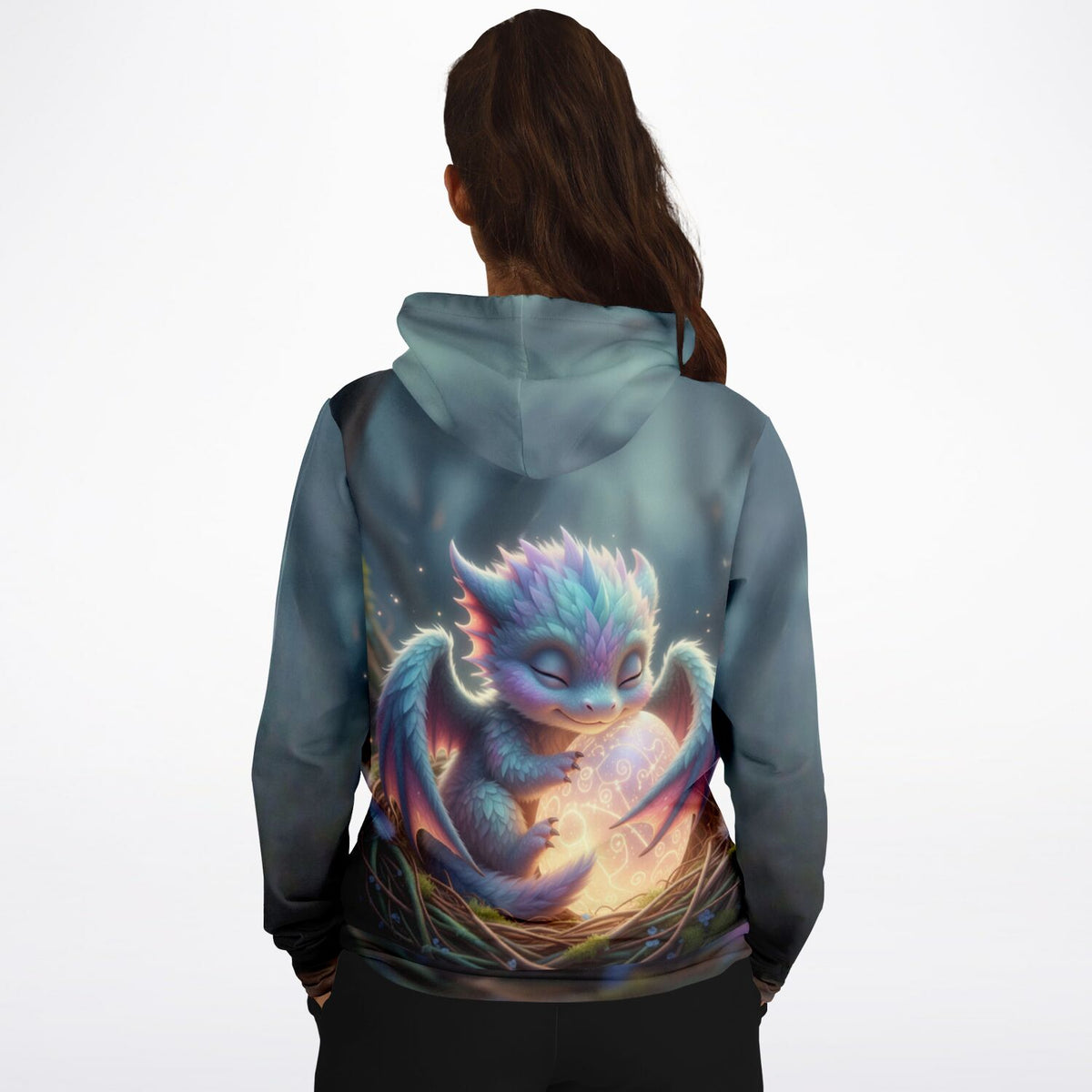 Dreamer Hoodie mit Lichtdrache Faye Motiv, passend für Fans von Malen nach Zahlen und Diamond Painting Kunstwerken