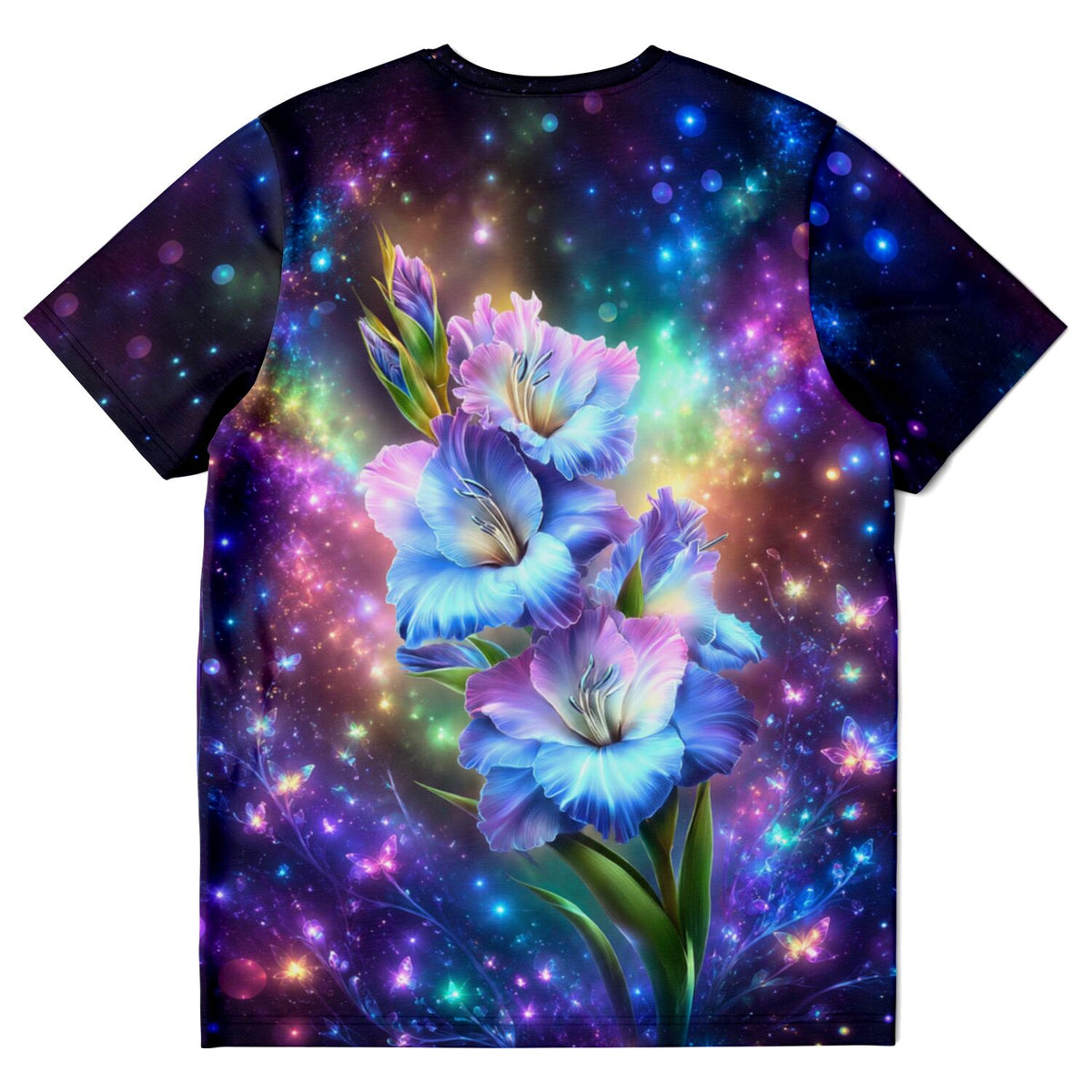 T-Shirt mit galaktischem Blumen-Motiv, perfekt für Fans von kreativen Designs wie Diamond Painting und Malen nach Zahlen.