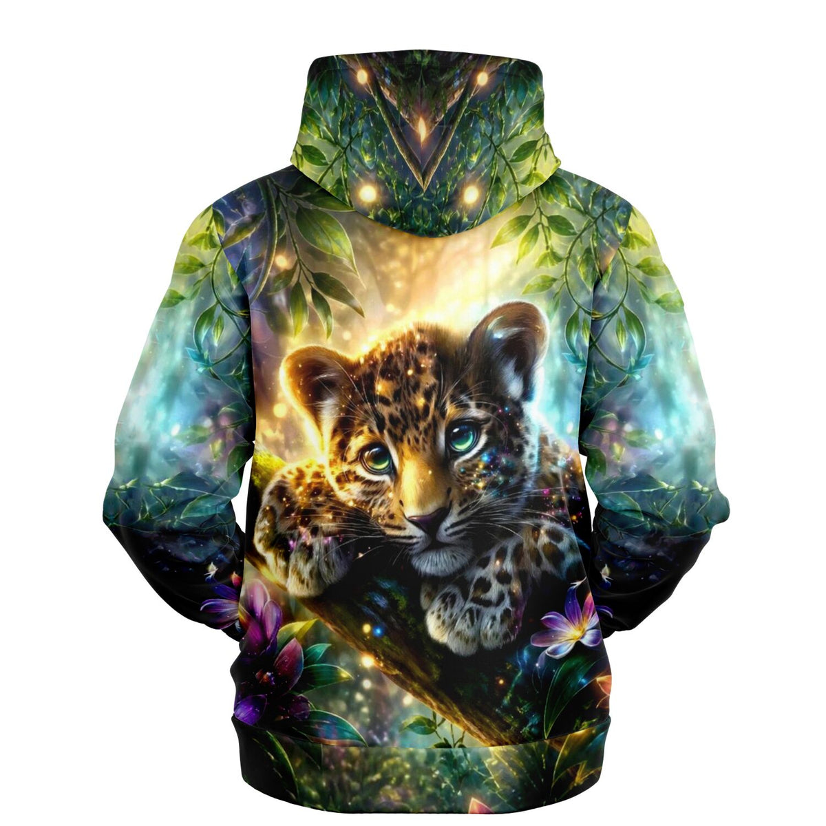 Dreamer Hoodie Sonnenfunke mit magischem Leoparden Motiv – ideal als Inspiration für Diamond Painting & Malen nach Zahlen