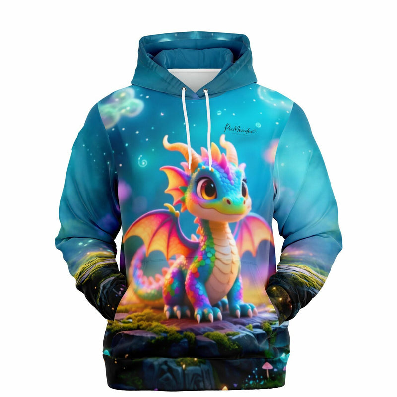Dreamer Hoodie Rinji mit buntem Drachen-Motiv, perfekt für Fans von Diamond Painting und Malen nach Zahlen Designs.