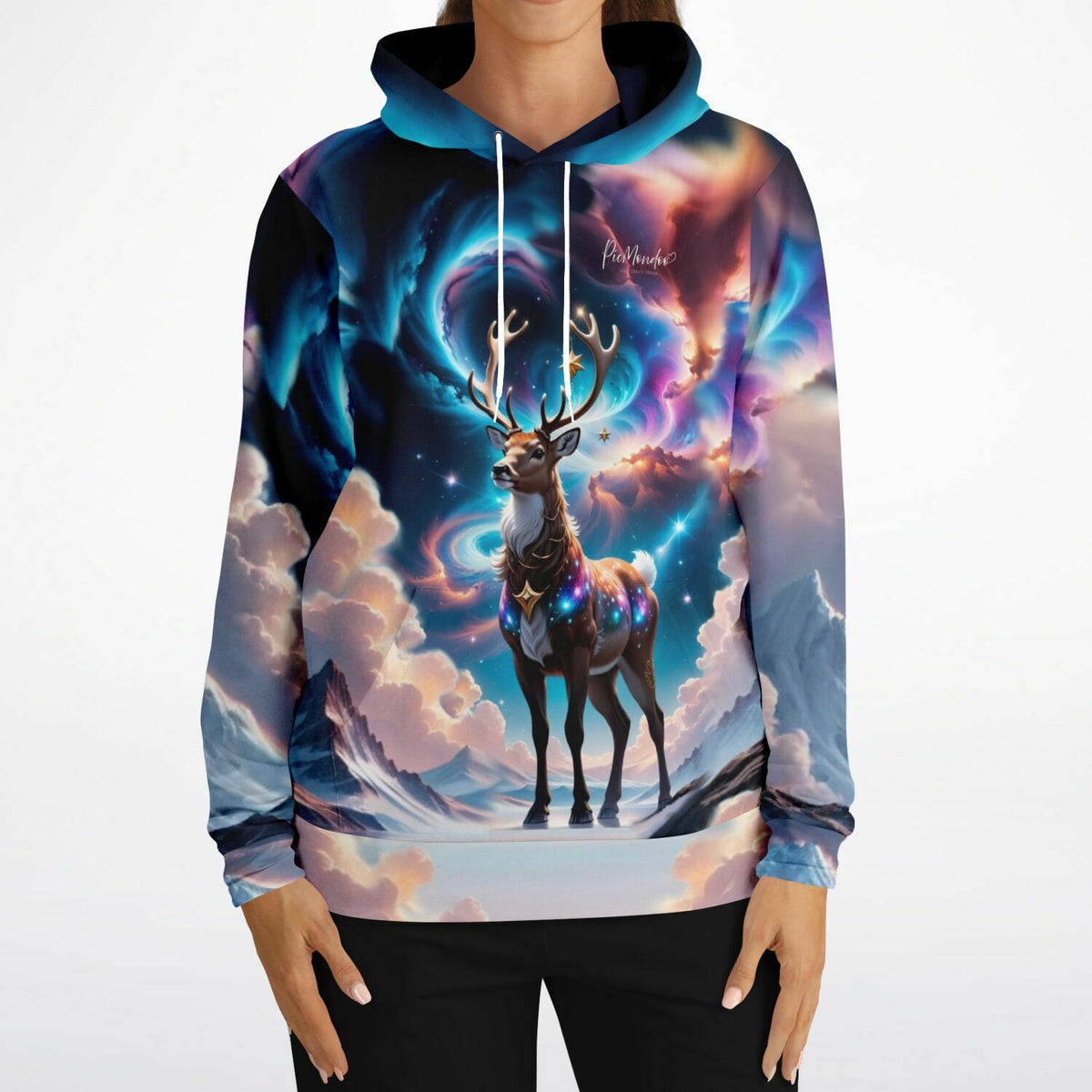 Dreamer Hoodie mit Rentier-Motiv im magischen Abendzauber-Design für Fans von Diamond Painting und Kunst
