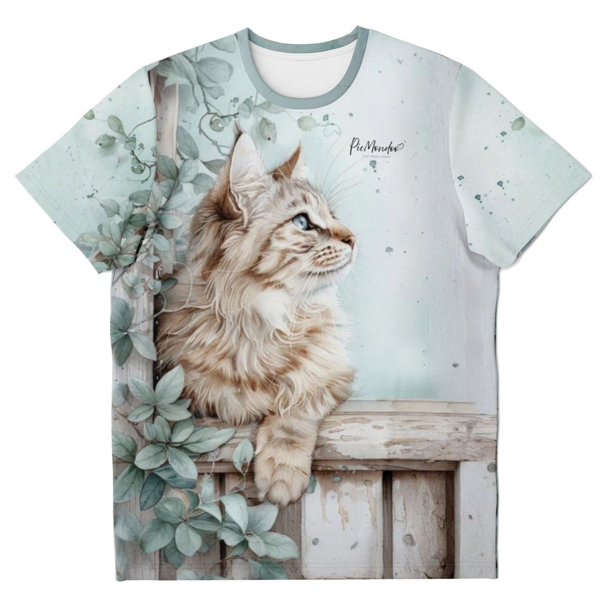 T-Shirt Dreamer von Picmondoo mit Kater Casimo Motiv im Stil von Diamond Painting und Malen nach Zahlen Kunstwerken