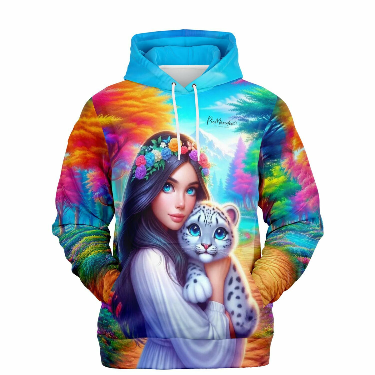 Dreamer Hoodie Amira's Paradies mit buntem Fantasy-Motiv wie bei Malen nach Zahlen und Diamond Painting Kunstwerken