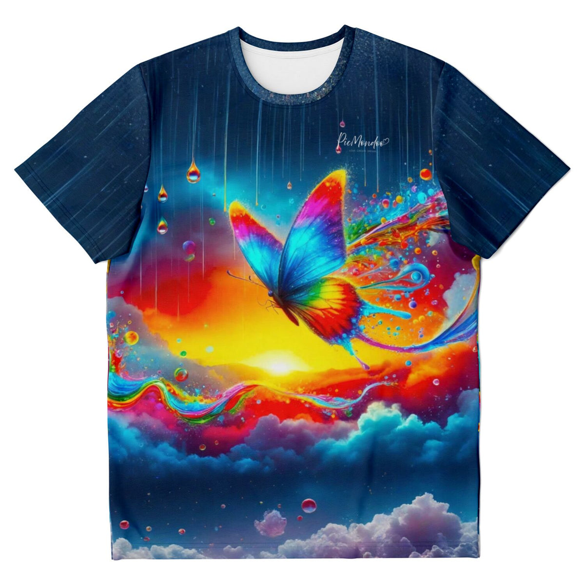 Dreamer T-Shirt mit buntem Schmetterling-Motiv im Regenbogenfluss, ideal für Fans von Diamond Painting und Malen nach Zahlen