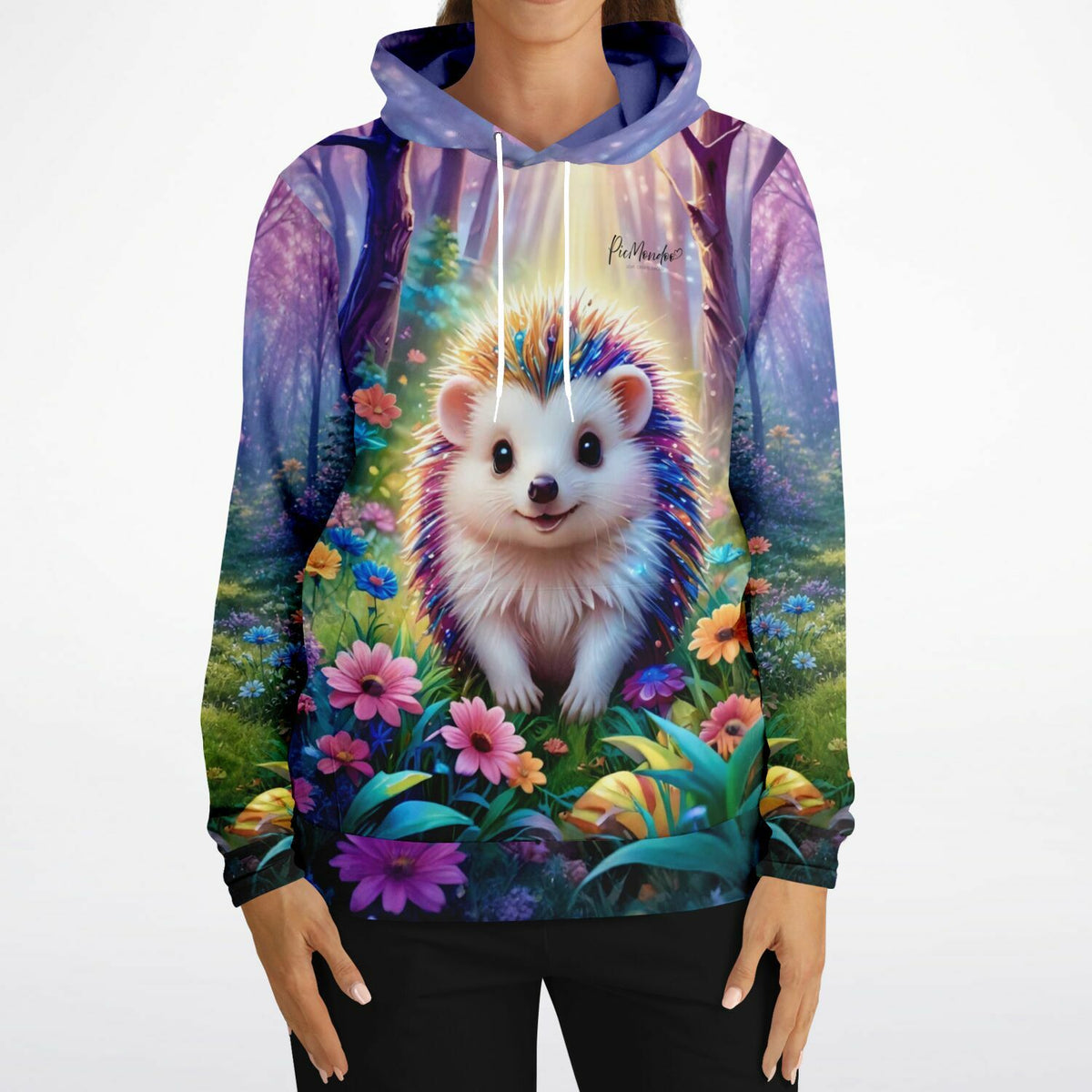 Dreamer Hoodie mit farbenfrohem Igel Stups Motiv, inspiriert von Diamond Painting und Malen nach Zahlen Designs