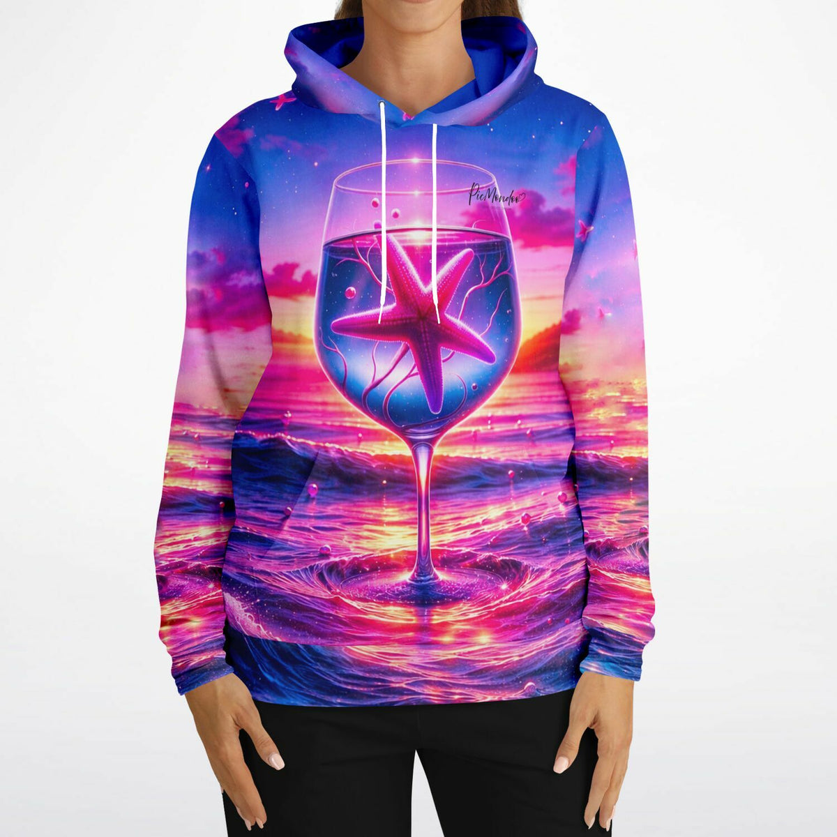 Dreamer Hoodie Seesternzauber mit buntem Ozean-Motiv im Stil unserer Diamond Painting und Malen nach Zahlen Kunstwerke