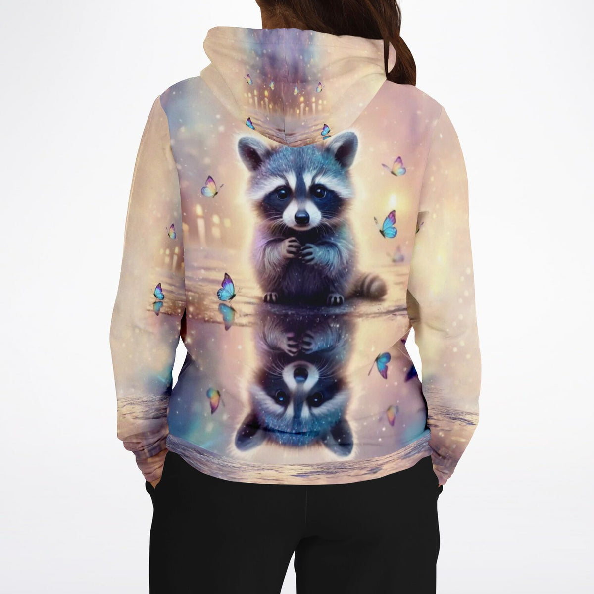 Dreamer Hoodie mit süßem Waschbär Bubby Motiv, perfekt für Fans von Diamond Painting und Malen nach Zahlen Kunst.