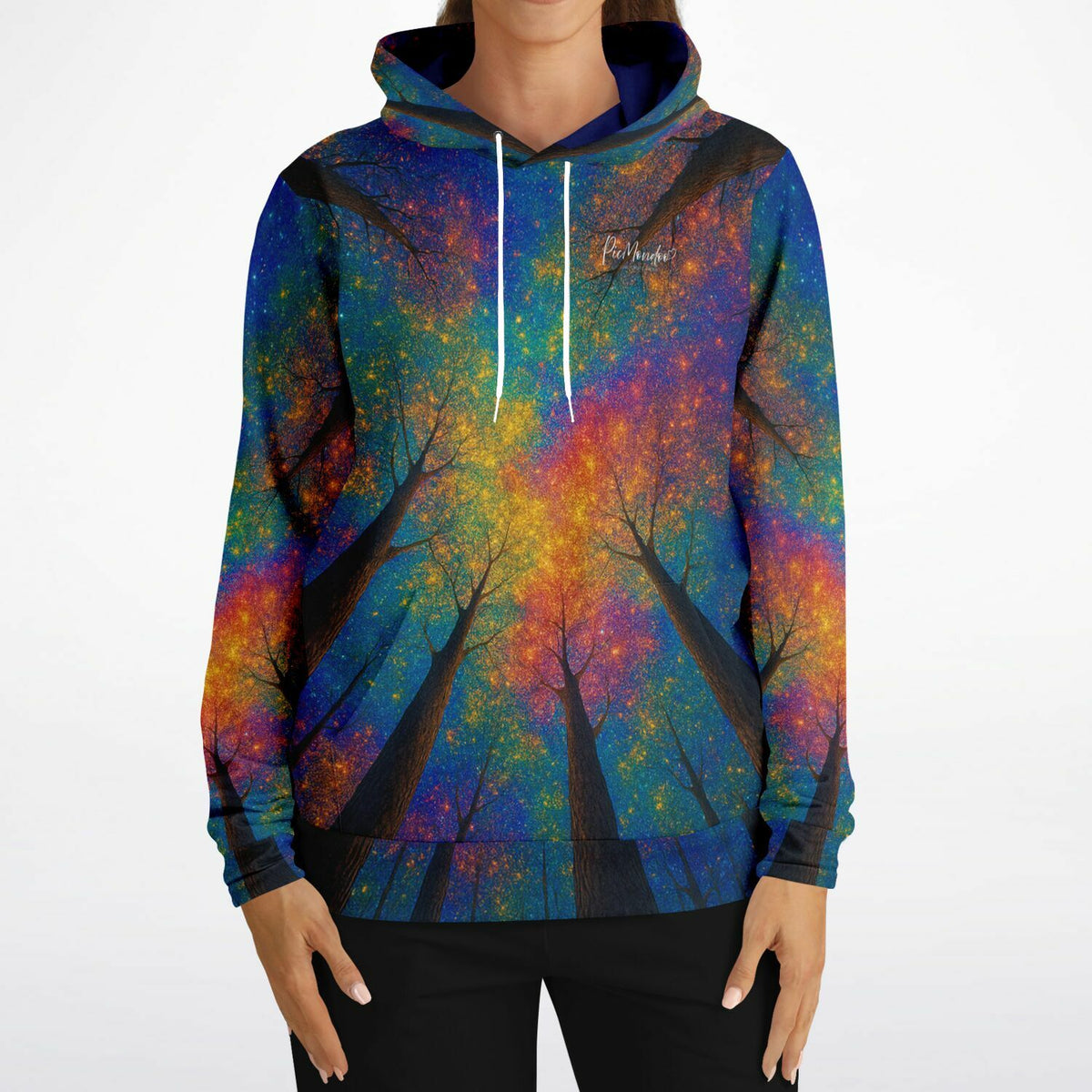 Dreamer Hoodie mit Regenbogenwald-Motiv wie bei Diamond Painting und Malen nach Zahlen für kreative Kunst-Fans