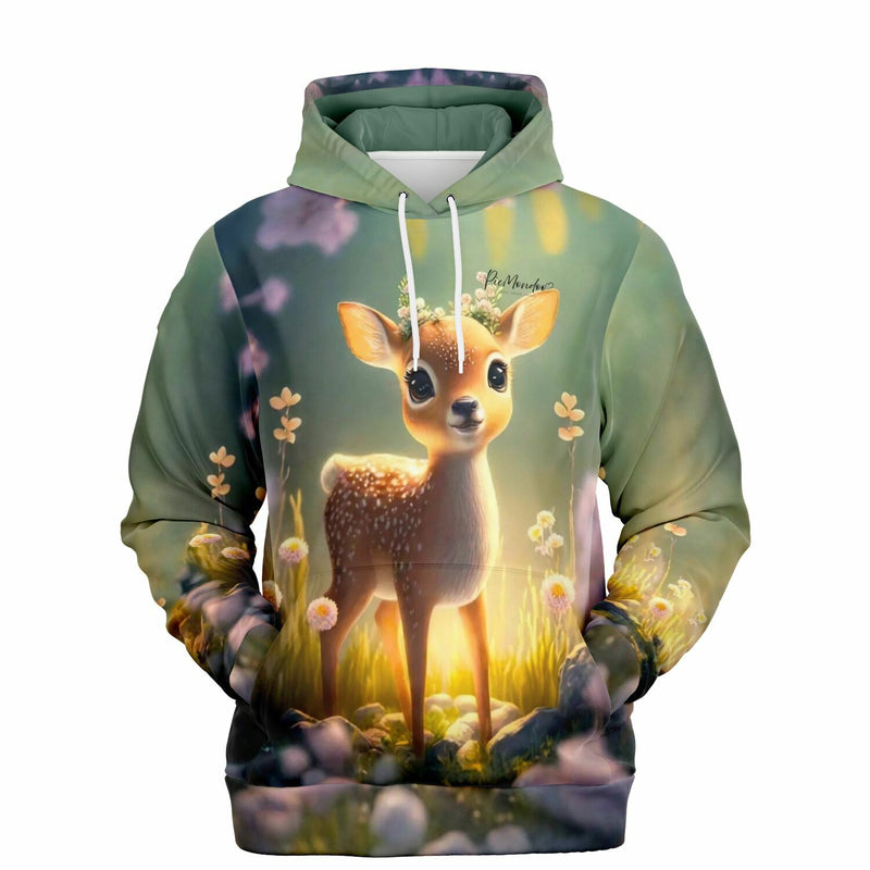 Dreamer Hoodie mit Rehkitz Anabell Motiv, passend im Stil zu Diamond Painting und Malen nach Zahlen für Erwachsene