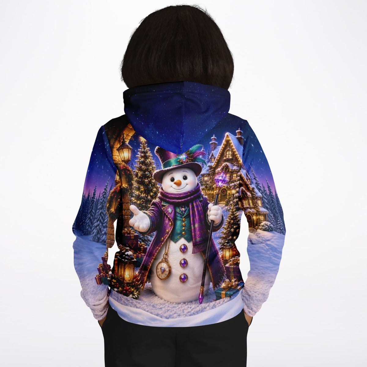 Dreamer Hoodie mit festlichem Schneemann-Motiv, perfekt für Fans von Diamond Painting und Malen nach Zahlen Winterzauber