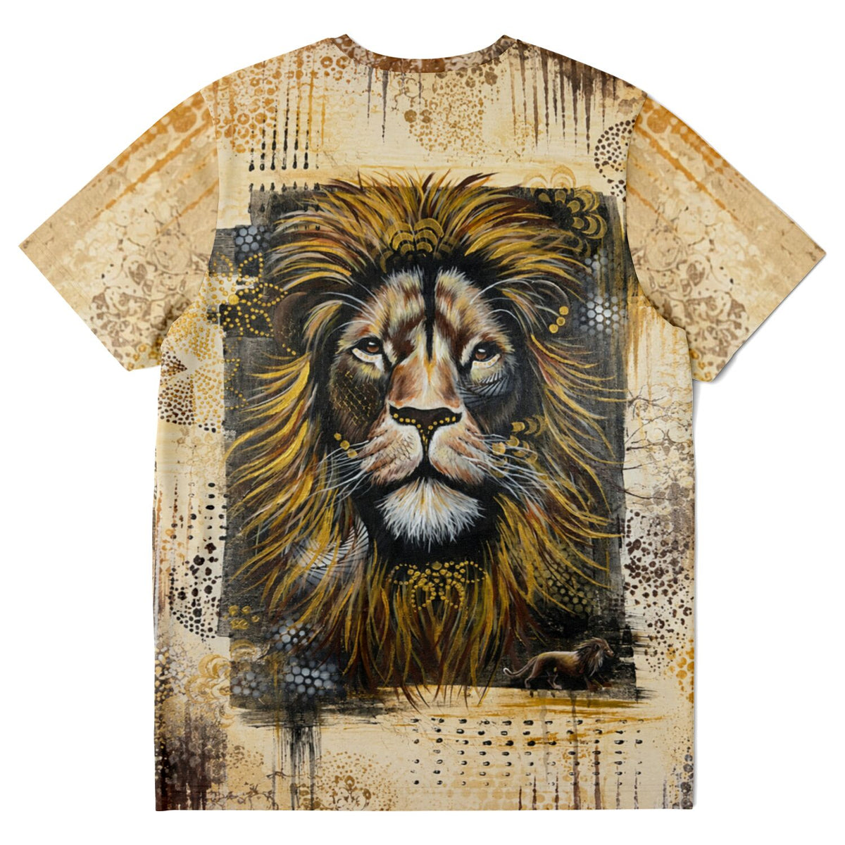 T-Shirt Erbe des Feuers mit Löwen-Motiv im Stil von Diamond Painting und Malen nach Zahlen Kunstwerken