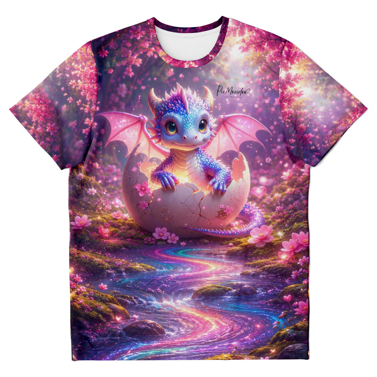 T-Shirt Dragon Sunny mit süßem Drachen-Motiv, inspiriert von Diamond Painting und Malen nach Zahlen Designs