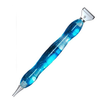 Ergonomischer Diamond Painting Stift Farbenspiel in Blau mit Glitzer für präzises Diamond Painting Zubehör