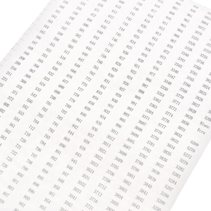 Selbstklebende Diamond Painting Etiketten mit 457 DMC Nummern zur Organisation von Aufbewahrungsboxen