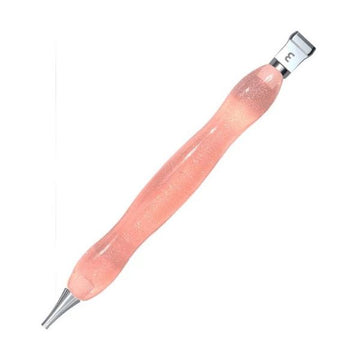 Ergonomischer Diamond Painting Stift Farbenspiel in glitzerndem Rosa als hochwertiges Zubehör für Diamanten Painting